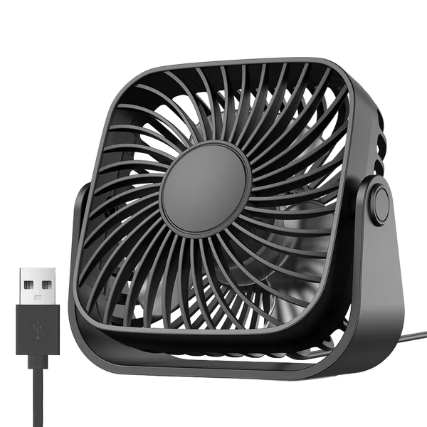 USB Minifläkt – Bordsfläkt med 3 hastigheter, tyst skrivbordsfläkt