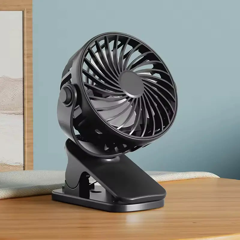 Portabel USB-klämfläkt med 720° rotation  – Uppladdningsbar